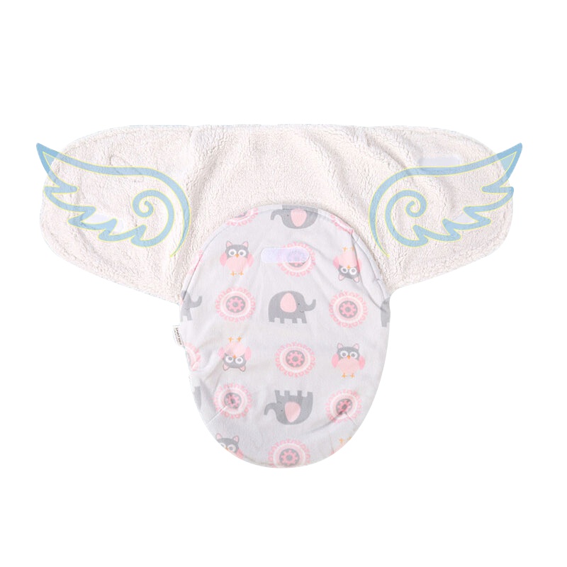 SPIRITKIDS新生儿襁褓婴儿睡袋宝宝抱被防惊跳舒棉绒加厚包巾四季