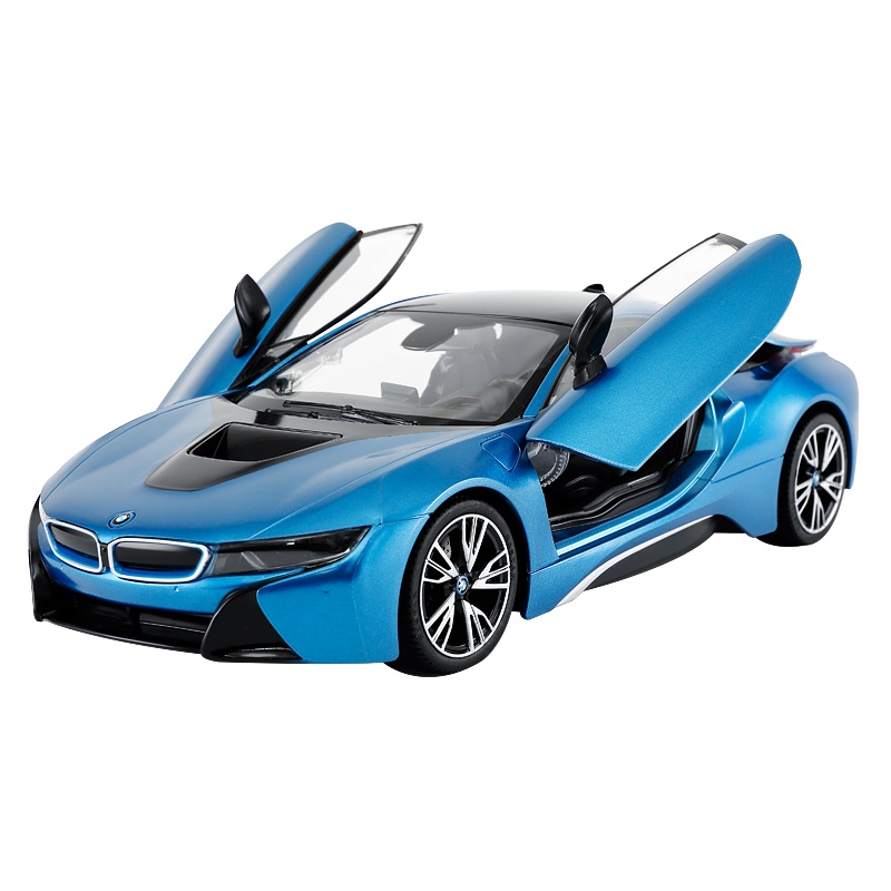 星辉(Rastar)充电宝马i8可开门遥控车男孩儿童玩具汽车模型71060蓝色