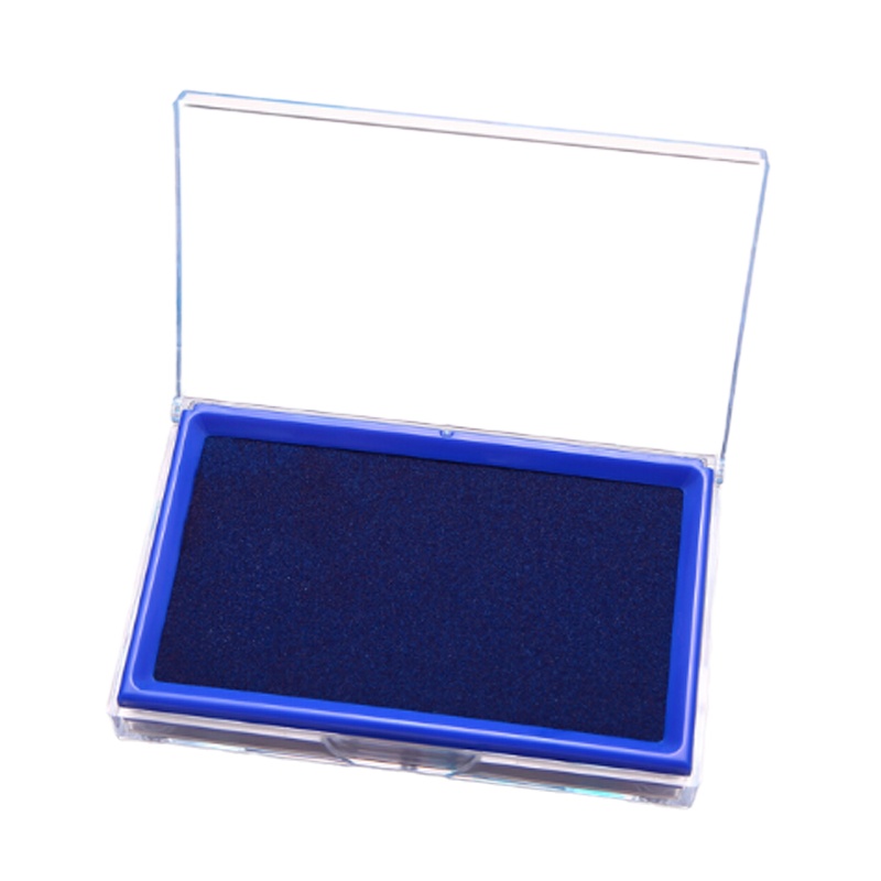 得力(deli) 9864方形印台 黑红蓝色快干速干大号盖章财务印泥 印盒按手印 红色 9864