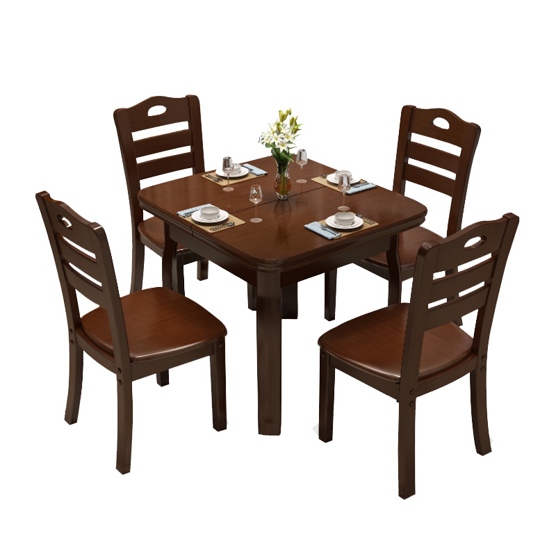 富和美(BNF)食堂餐桌长方形餐桌胡桃色桌子