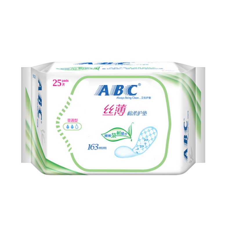 ABC 澳洲茶树精华丝薄棉柔护垫普通量型163mm25片