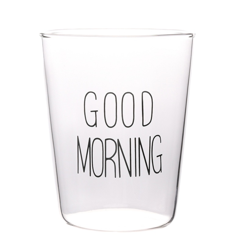 北欧INS漱口杯套装卫生间家用情侣刷牙杯洗漱杯玻璃杯配硅藻泥垫 三维工匠 黑色图案玻璃杯