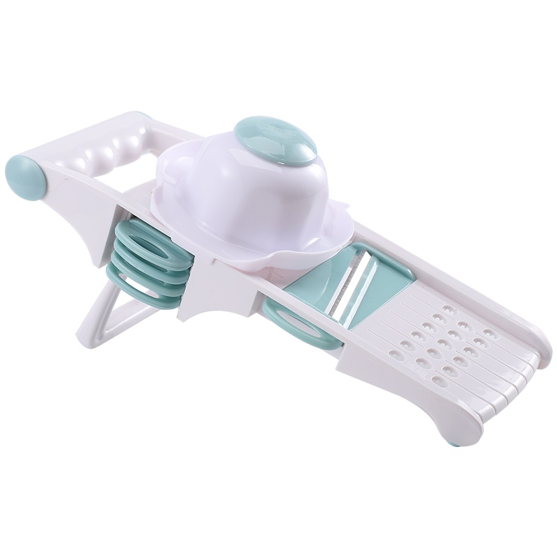 美厨(maxcook)多功能刨丝器 切丝切菜器擦丝器切片器磨蒜压蒜器 带护手 PP外壳 其他厨房小工具 MCPJ039