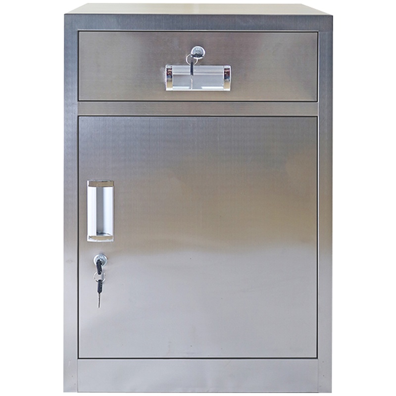 三圣 办公家具不锈钢文件柜办公柜钢制铁皮档案柜矮柜活动柜床头柜一斗一门