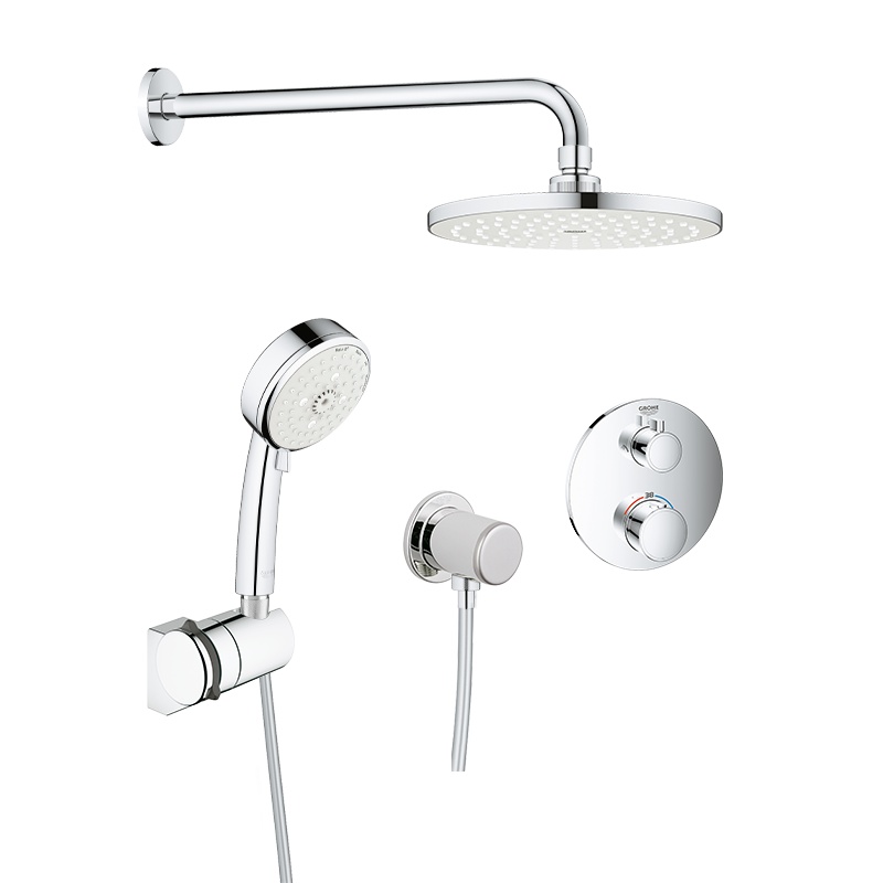 德国-高仪(GROHE)暗装恒温花洒嵌入式面板200mm顶喷淋浴花洒