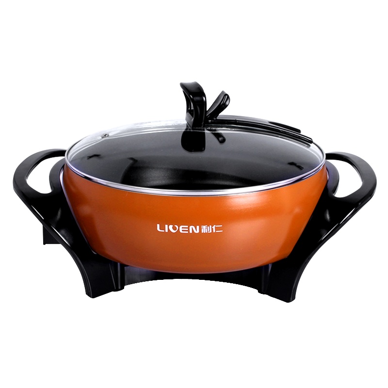 利仁(Liven)) 电火锅大功率家用大容量韩式火锅电热锅多功能炒锅不易粘电煮锅煎烤锅DHG-283A