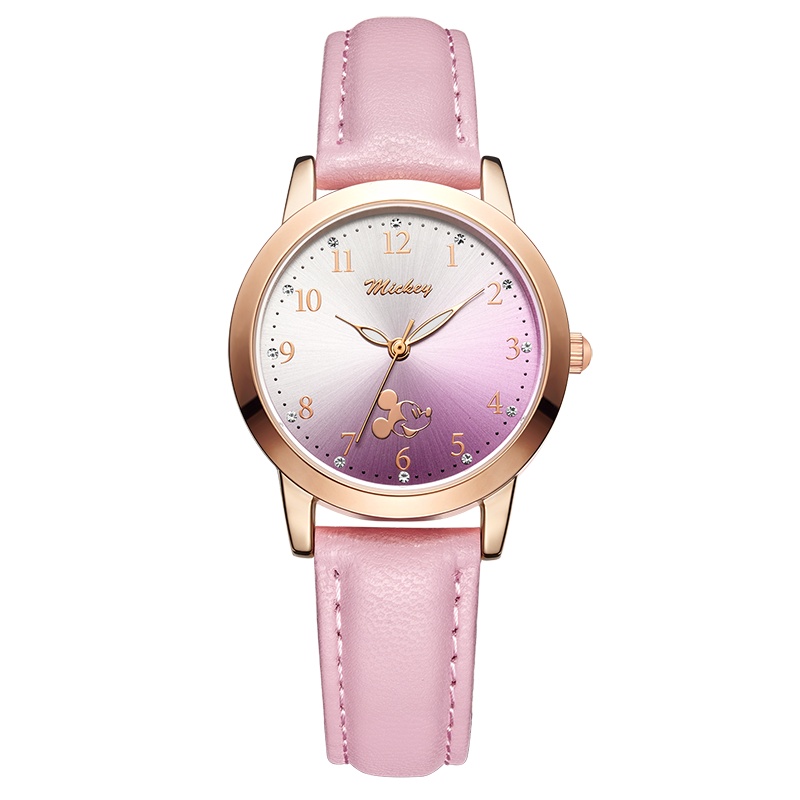 迪士尼(Disney)儿童手表女孩学生石英表女生韩版时尚少女表夜光腕表