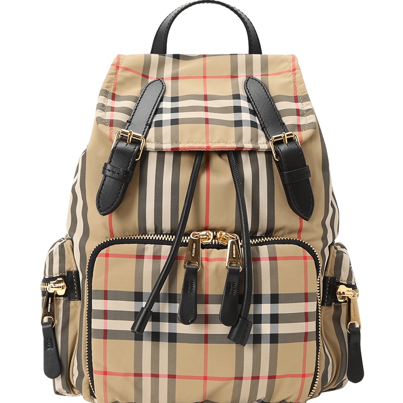 BURBERRY 博柏利 Rucksack 双肩包中号 经典格纹经典条纹织物8032709