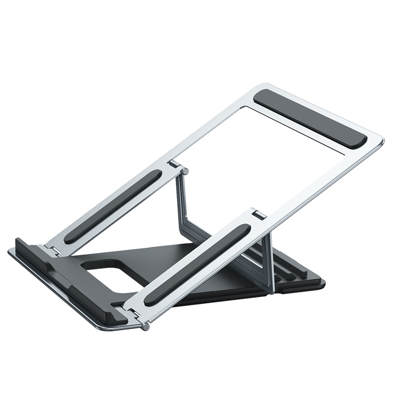 ESCASE 笔记本电脑支架手提电脑手机座桌面托盘增高铝合金升降便携懒人适用于Mac/ 华为/联想 华硕 散热 深空灰