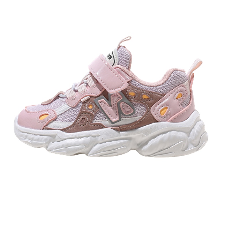 芭芭鸭儿童运动鞋女童休闲鞋新款透气网鞋中大童老爹鞋潮