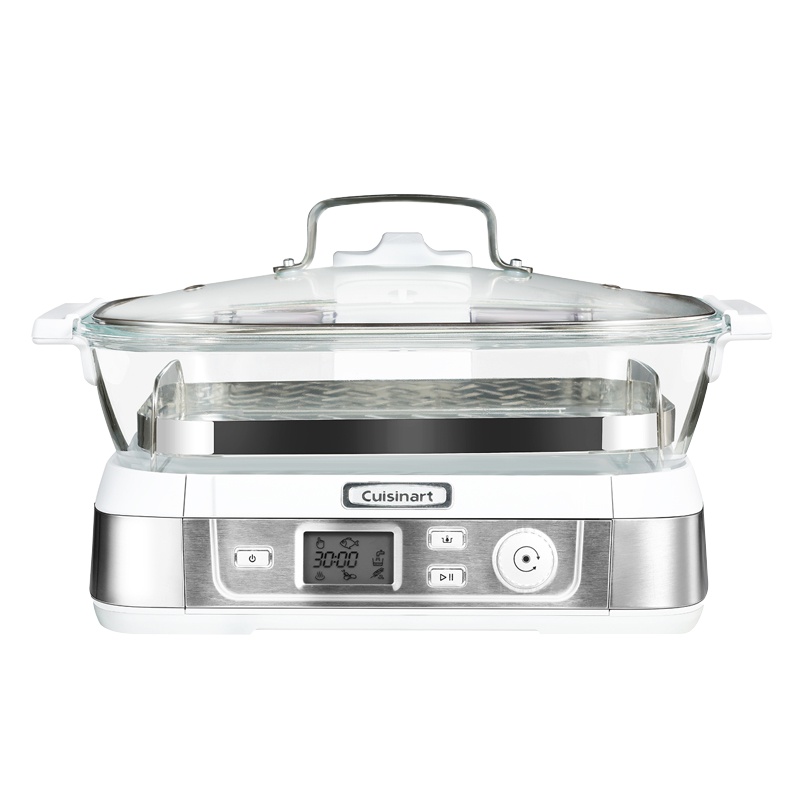 Cuisinart/美膳雅家用玻璃电蒸锅 多功能锅 蒸鱼海鲜饭菜馒头神器 分体式蒸汽锅