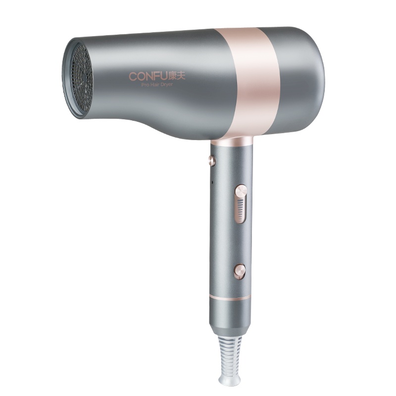 康夫(CONFU)电吹风机 大功率无级调速家用吹风专业发廊负离子智能温控屏 冷热风不伤发吹风筒KF-K6星空灰