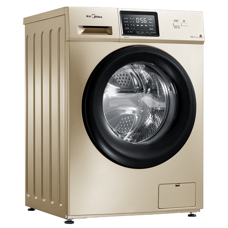 美的(Midea)MG100V31DG5 10公斤全自动变频低噪低音滚筒洗脱一体洗衣机 桶自洁 家用滚筒童锁洗衣机