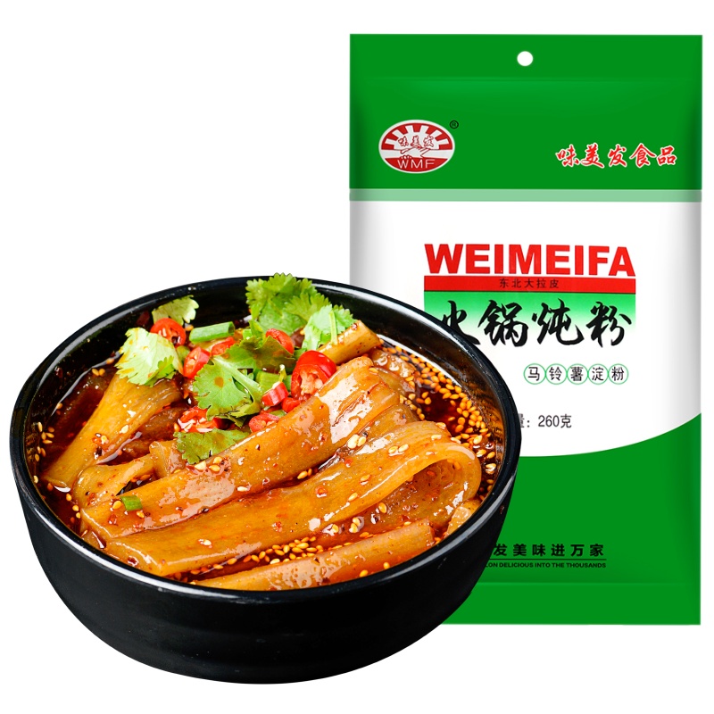 味美发 火锅炖粉260g 东北大拉皮土豆宽粉配菜炖菜粉条