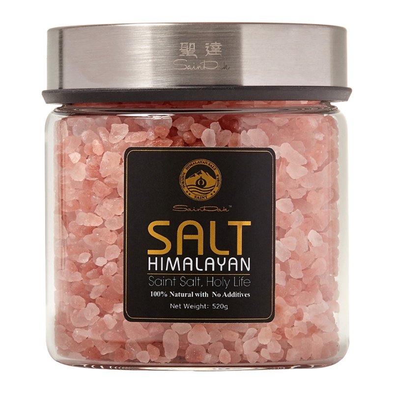 圣达(SainDak) 喜马拉雅玫瑰盐 天然海盐低钠盐牛排岩盐未加碘不含抗结剂 精品520g