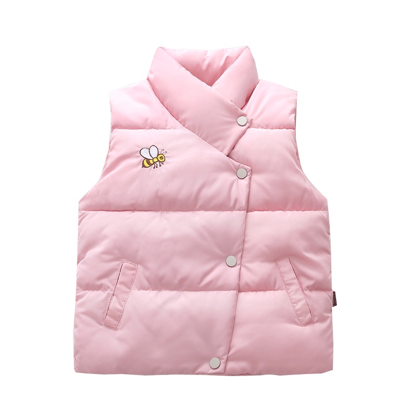 胖胖象P3秋冬新款男女通用童装马甲中大童其他加厚小蜜蜂绣花棉马甲95cm,105cm,115cm,125cm,135cm