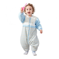 欧孕 婴儿加厚纯棉花分腿宝宝睡袋儿童防踢被四季通用款秋冬被子