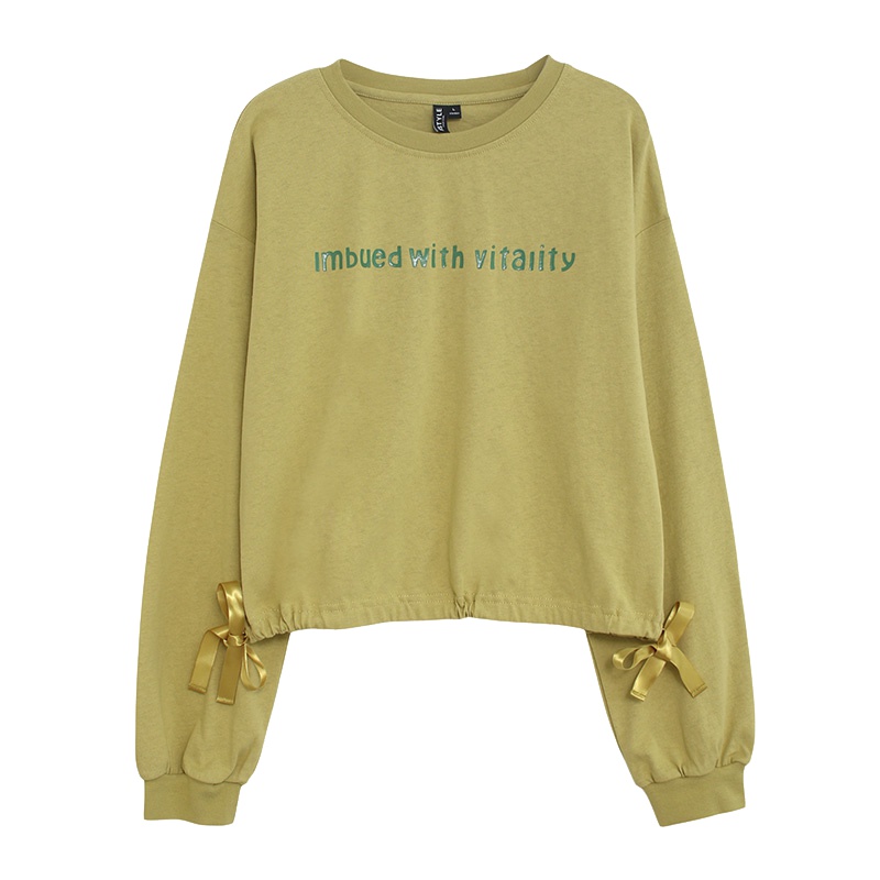 韩都衣舍2019秋装新款韩版女装上衣宽松短款纯棉长袖T恤JZ11207瑭