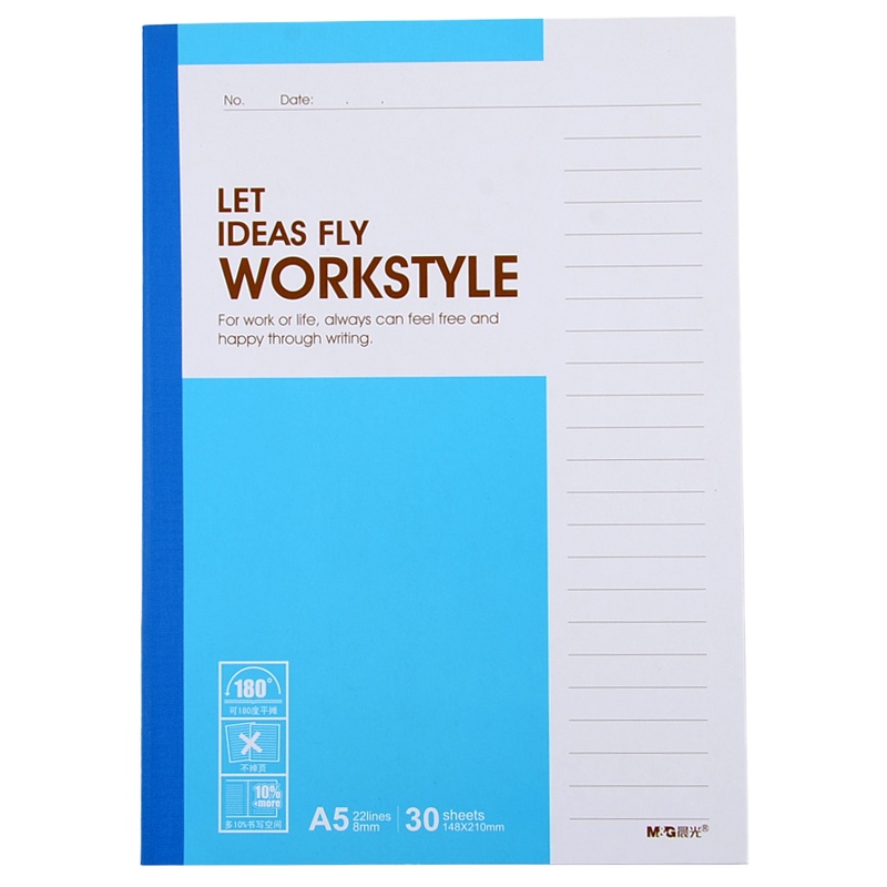 晨光(M&G)APYJV411软抄本30页 A5无线装订软抄本册 本册便签 10本装