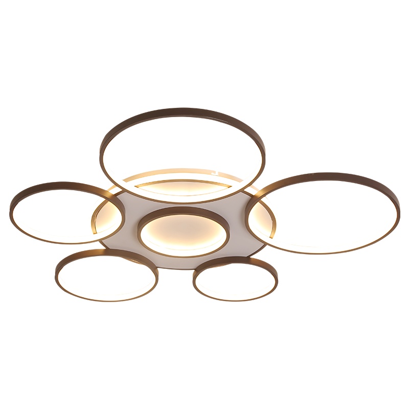 七只蚂蚁简约现代吊灯餐厅灯LED客厅大灯创意北欧现代简约北欧圆环灯环形客厅灯创意个性大气小客厅书房led吸顶灯PJ109