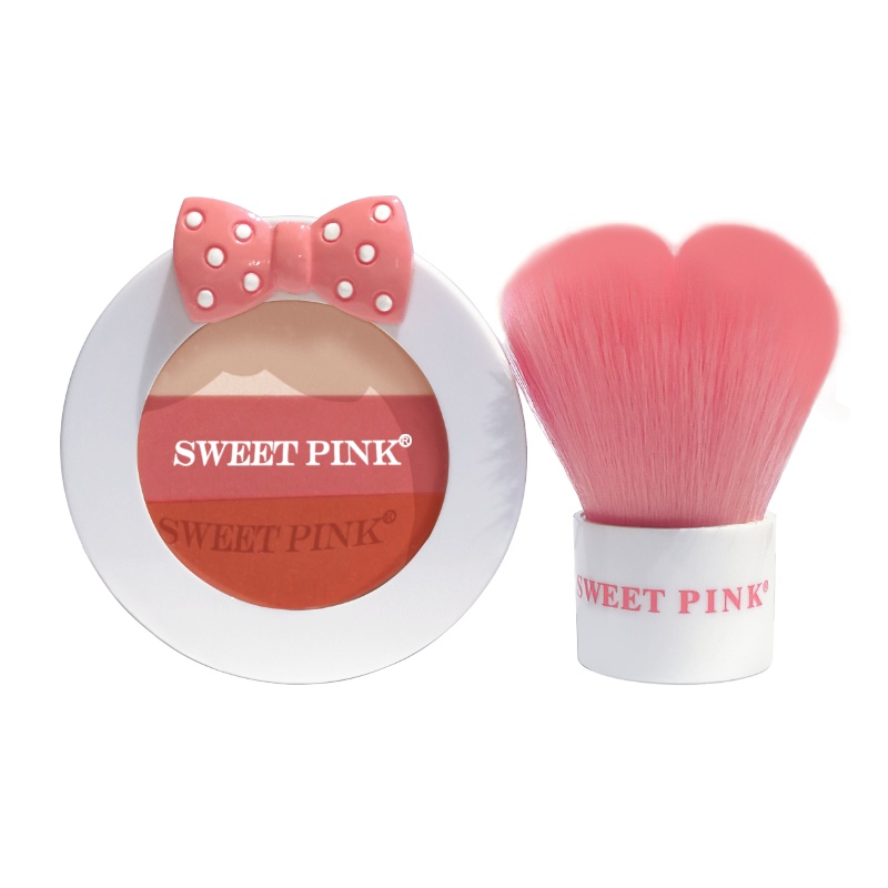 粉色安琪sweetpink公主腮红礼盒(密桔粉)3.8G提亮肤色;色泽持久;遮瑕;定妆;修颜
