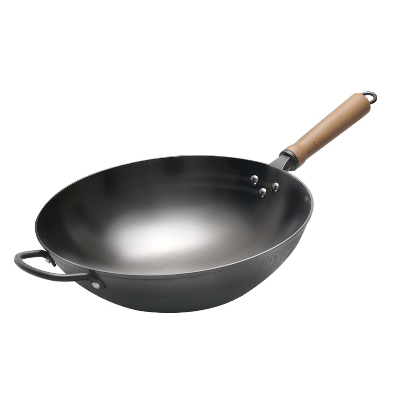 华邦HB-WZX36Y味之星铸铁锅传统炒锅无涂层不锈老式生铁锅不粘圆底锅炒菜锅