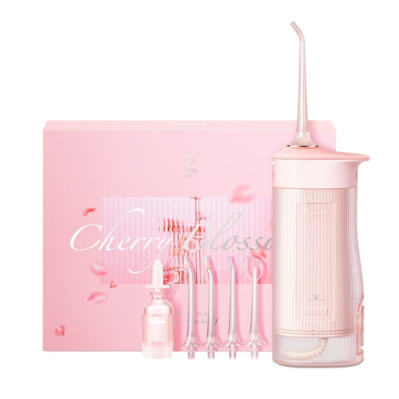 素士W1冲牙器便捷式洗牙神器家用正畸口腔清洁水牙线 清柠绿 节日送礼