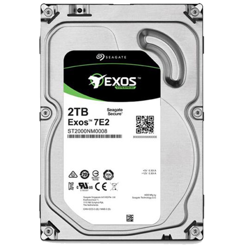 希捷(Seagate)2TB 128MB 7200RPM 企业级硬盘 SATA接口 希捷银河Exos 7E2系列(ST2000NM0008)