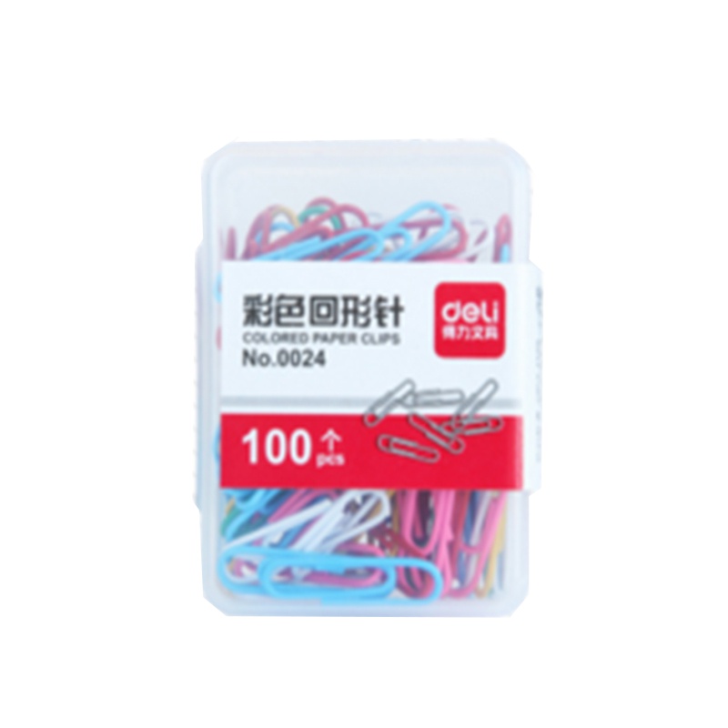 得力(deli) 彩色回形针0038
