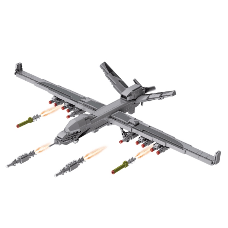 ORSIM奥森 儿童益智拼装积木 翼龙-II无人机 88011