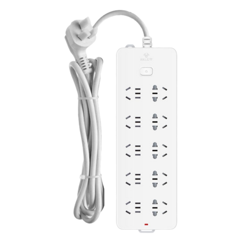 公牛(BULL)公牛过载保护 超功率自动断电家用多孔排插带开关插板带线 GN-218 十位总控5m(单位:件)