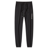 雪中飞休闲裤男夏薄款韩版修身潮流运动长裤子冰丝小脚松紧腰男裤