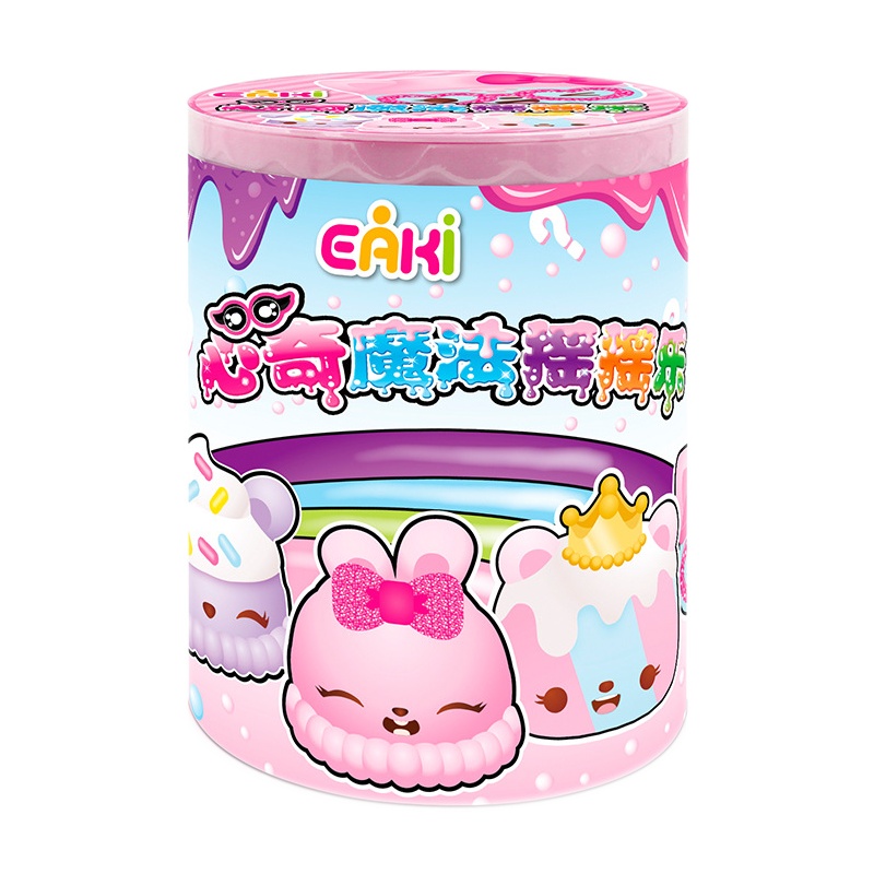 亿奇-心奇魔法摇摇乐 缤纷史莱姆果冻泥女孩玩具手工DIY制作儿童玩具 小圆桶装