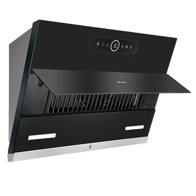 格力(GREE)吸油烟机 挥手控制 内腔六年免清洗 大风压侧吸式吸油烟机CXW-200-CCS12 黑色 侧吸经典油烟机