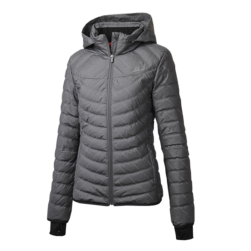 SKECHERS斯凯奇 女装短款可拆卸里帽设计羽绒 SAWW16003