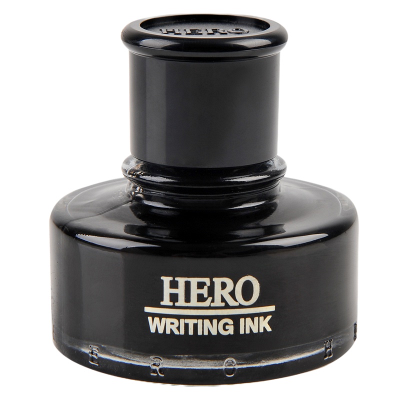 企购优品英雄(HERO) 英雄440钢笔墨水 非碳素颜料型品质墨水黑 不堵笔速干墨水 50ml大容量 黑色
