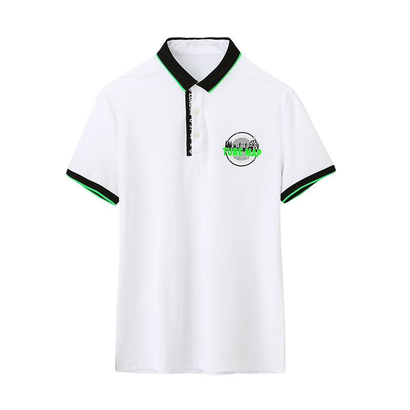 马克华菲Polo衫男士夏季撞色胶印时尚短袖T恤上衣潮