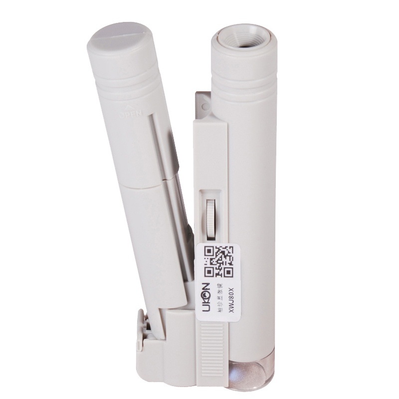 育空UKON袖珍80倍LED光学显微镜 XWJ80X便携放大镜高倍高清纺织检查书画珠宝鉴赏放大镜(凸透镜)