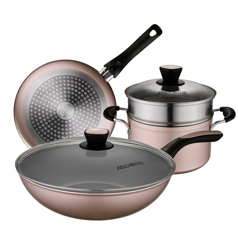 爱仕达(ASD) 套装锅PL03A9WG 晶石新不粘三件套 磁炉通用