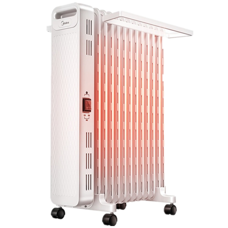 美的 (Midea)电热油汀HYX22N 三档调节2200W大功率 烘衣加湿家用取暖器电暖器电暖气片13片加热片