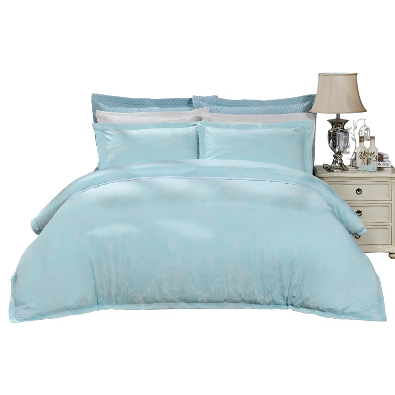 富安娜(FUANNA)家纺馨而乐涤竹棉四件套提花套件简约现代北欧床单被罩双人1.8m床