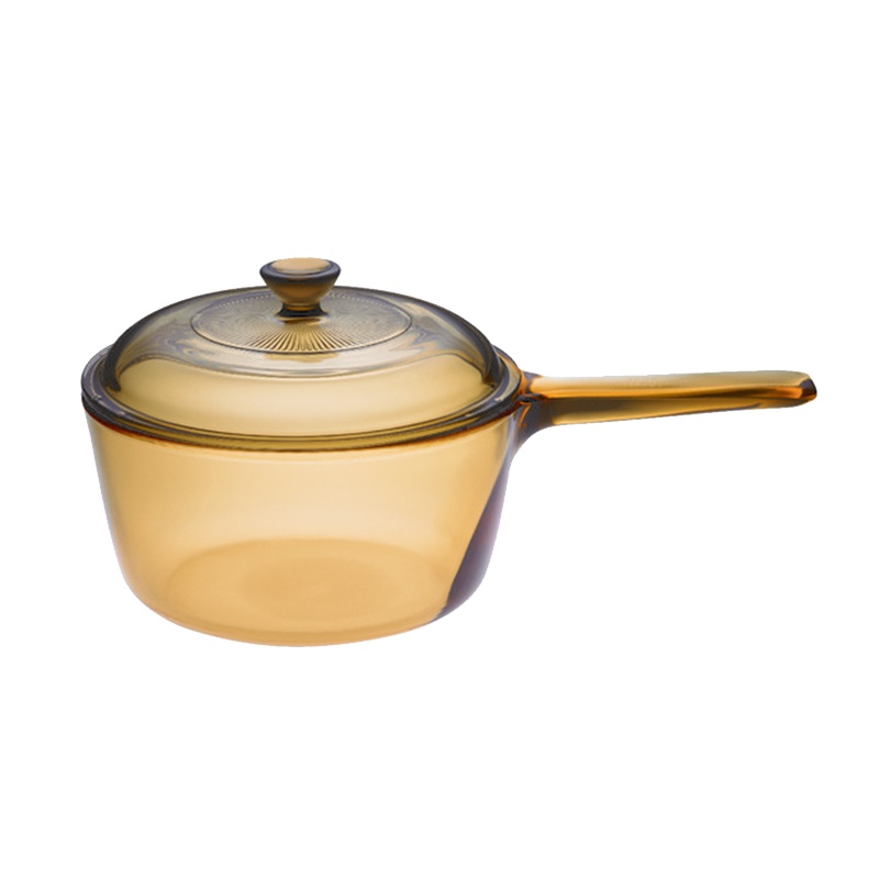 康宁(VISIONS) 单柄晶彩透明玻璃锅汤锅炖锅1.5升 火锅寿喜锅关东煮可用