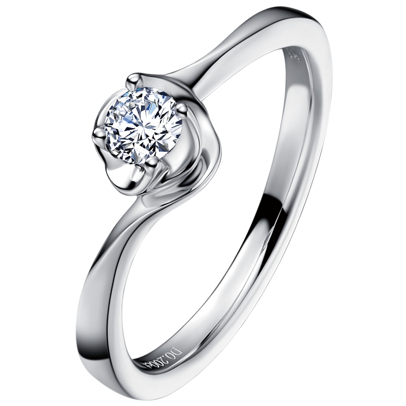 周大福唯爱18K金钻石戒指/钻戒 女款 U106422