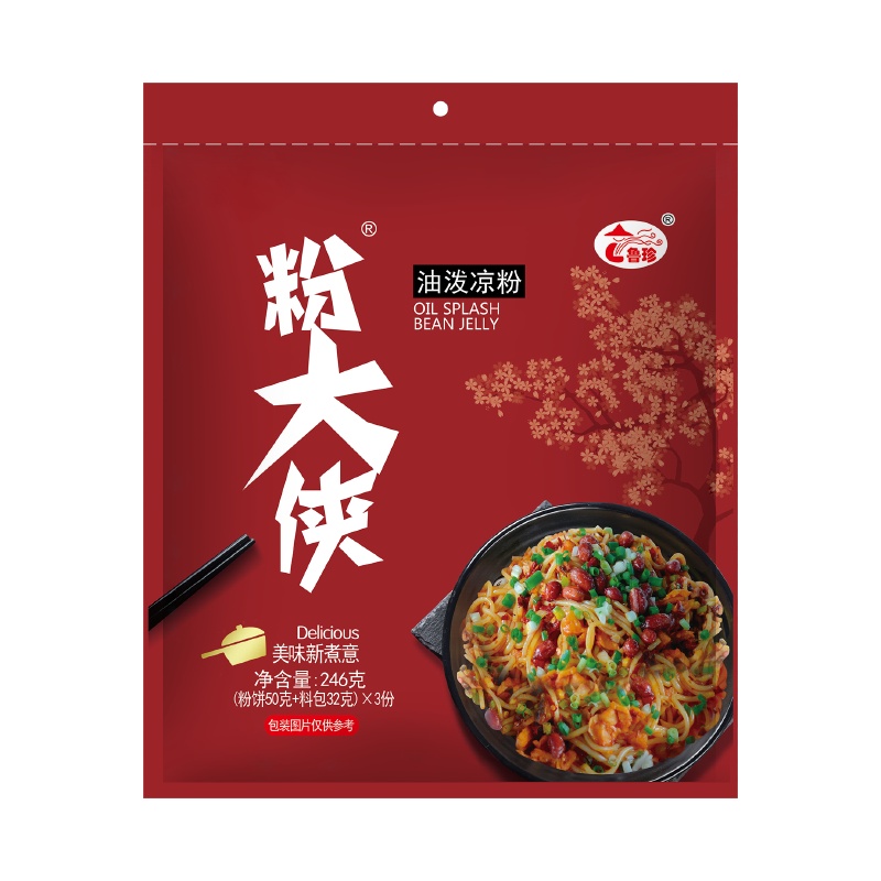 鲁珍 粉大侠油泼凉粉82g*3袋 方便速食粉丝非油炸油泼粉拌粉酸辣粉丝