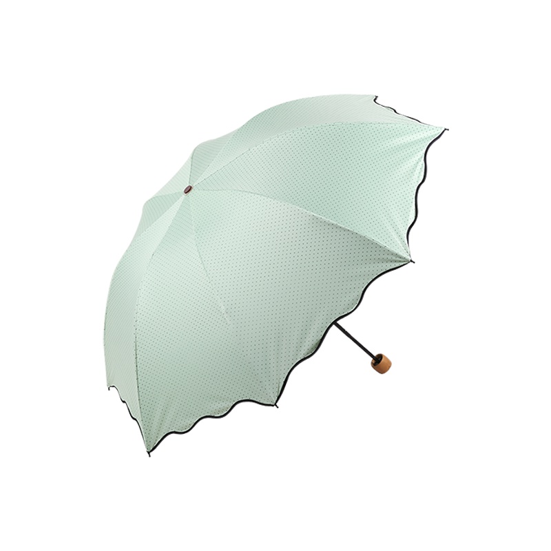 宏达HONDAR 伞面加大黑胶防UV活力波点女晴雨两用伞1352