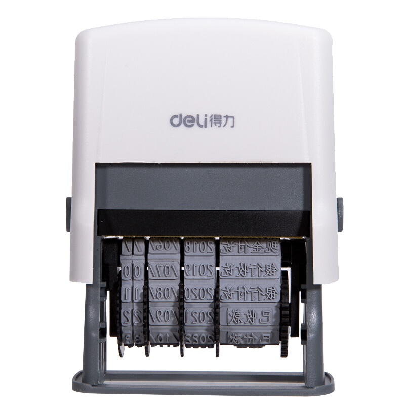 得力(deli)77301日期印章 回墨印号器 年月日可调时间印号机 生产日期打码机 财务翻转日期印 办公用品