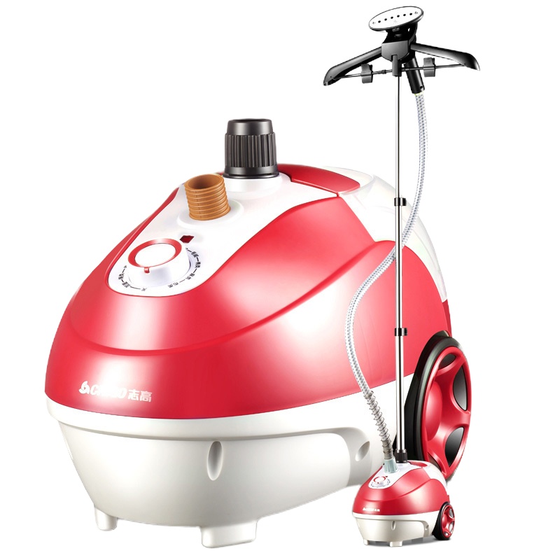 志高(CHIGO) 挂烫机单杆10档立式熨烫机 家用大蒸汽电熨斗烫衣服1.5L水箱 挂式熨烫机电熨斗ZD518红色