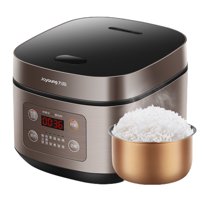 九阳电饭煲F40FZ820 铜匠厚釜 4L金属机身 一键快煮24小时预约不粘内胆智能预约
