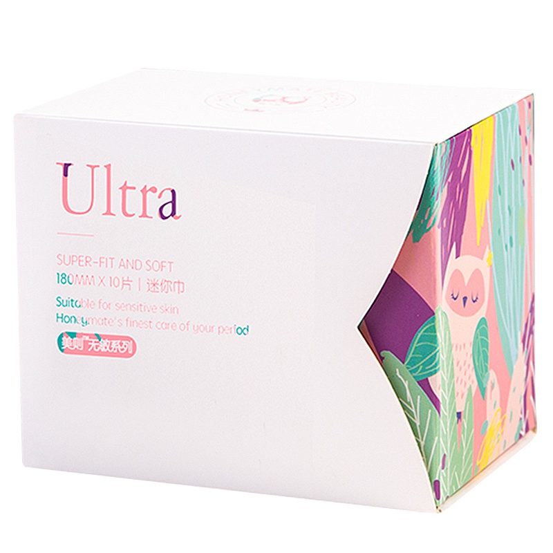 美则Honeymate无敏系列 日本进口医用棉女日用卫生巾姨妈巾无添加不致敏卫生棉迷你巾 180mm*10片