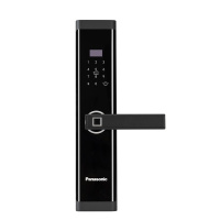 松下(Panasonic) 智能指纹锁 触屏密码磁卡锁 全程智能语音导航 左右开可调 磨砂黑 V-X111F